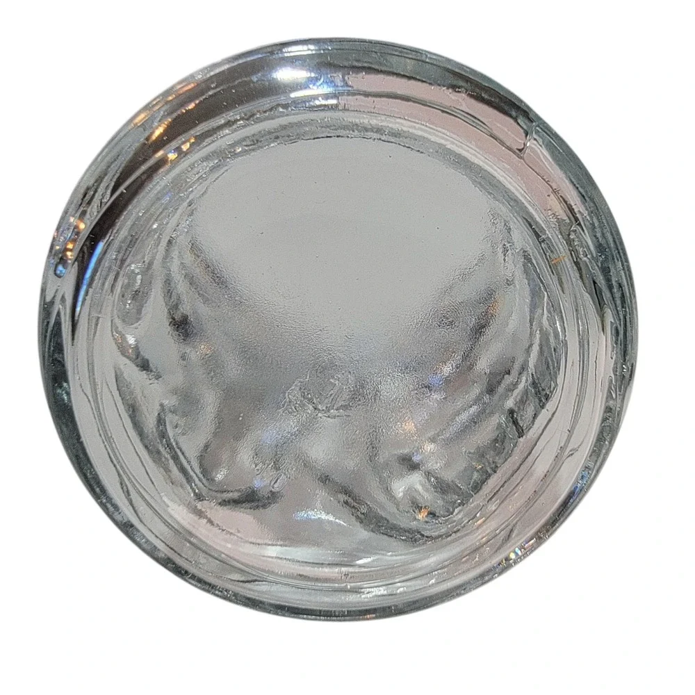 Anchor Hocking‎ Clear Glass Screaming Tiki  Face Tumbler 6